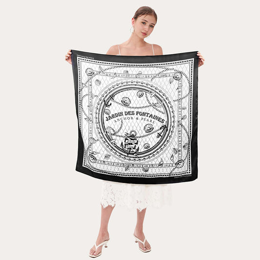JDF Classy and Fabulous Anchor Silky Scarf (90cm)