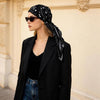 JDF Classy and Fabulous Ink Black Silky Scarf (90cm)