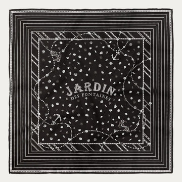 JDF Classy and Fabulous Ink Black Silky Scarf (90cm)