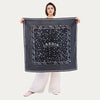 JDF Classy and Fabulous Ink Black Silky Scarf (90cm)