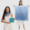 JDF Wild Blue Yonder Sanvitalia Silky Scarf (90cm)