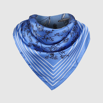 JDF Wild Blue Yonder Sanvitalia Silky Scarf (90cm)