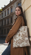 JDF Toile De Jouy Cedar Brown Tote Bag
