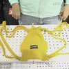 PLEATSMAMA PM22ZWMK010 Mini Bow Backpack-Mustard