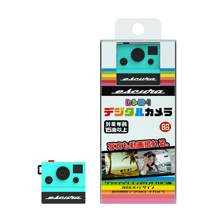 WINNER CONCEPT Escura Retro1 Digital camera blue - LOG-ON