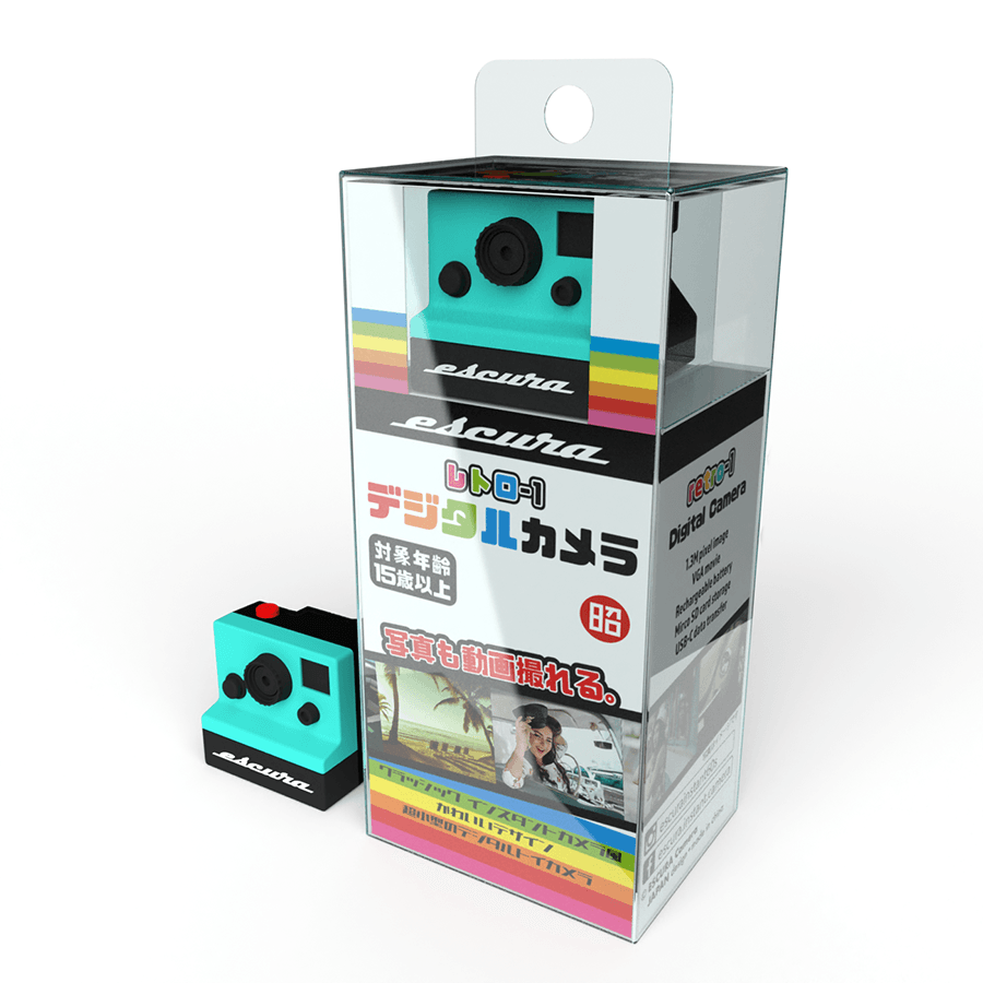 WINNER CONCEPT Escura Retro1 Digital camera blue - LOG-ON