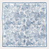 JDF Toile De Jouy Dusty Blue Silky Scarf (90cm)