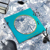 JDF Toile De Jouy Dusty Blue Silky Scarf (90cm)
