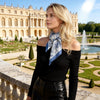 JDF Toile De Jouy Dusty Blue Silky Scarf (90cm)