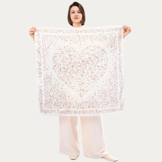 JDF Venus Garden of Love Heart Silky Scarf (90cm)