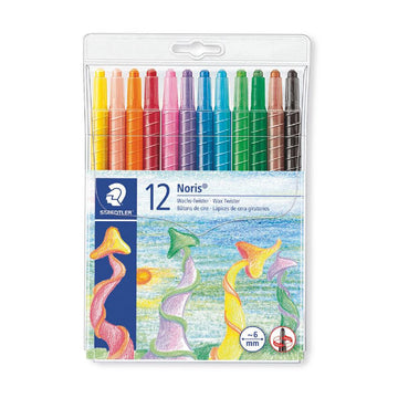 STAEDTLER Noris Wax Twister Crayon 12 Color - LOG-ON