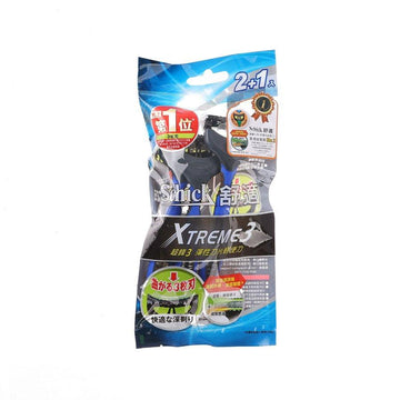 SCHICK Xtreme 3 Disposable Razor 2+1'S - Blue - LOG-ON