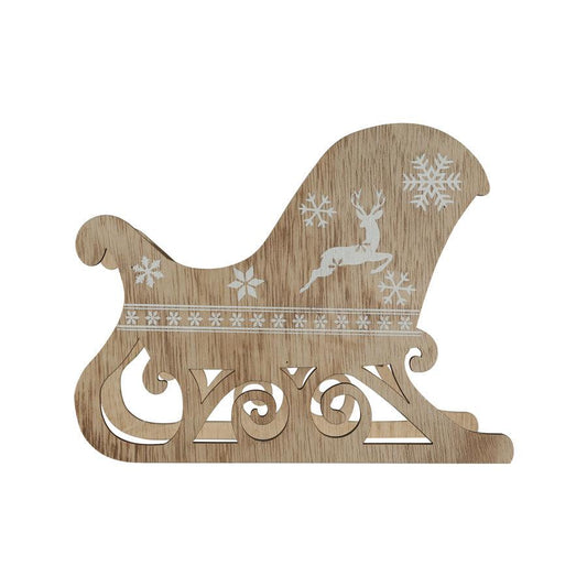TOMCO Wooden Sleigh H15.5cm - LOG-ON