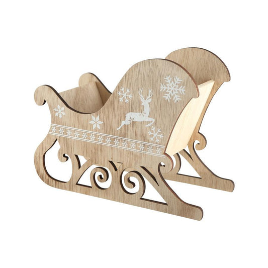 TOMCO Wooden Sleigh H15.5cm - LOG-ON