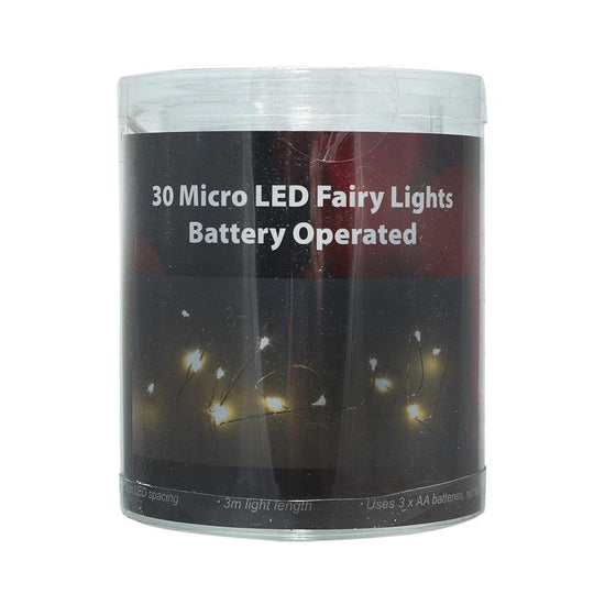 TD B/O 30LED Dewdrop 3M Warm Wht Silver - LOG-ON