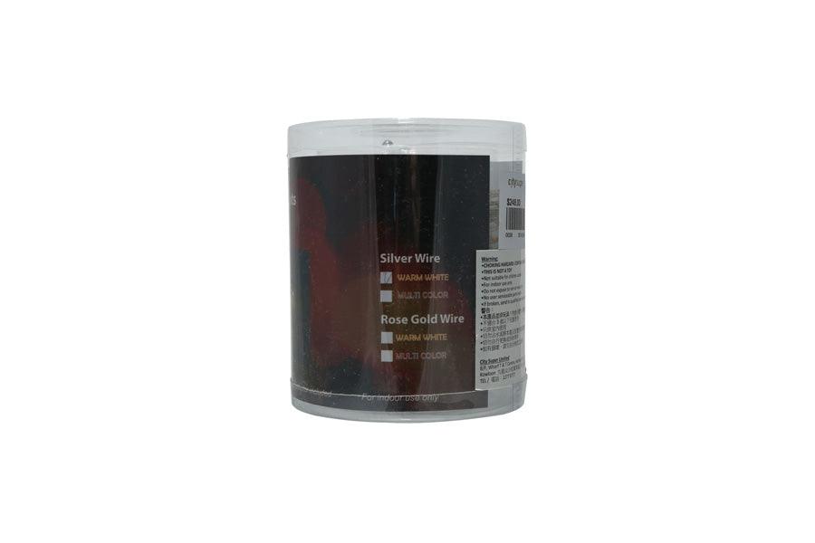 TD A/O 80LED Dewdrop 8M Warm Wht Silver - LOG-ON