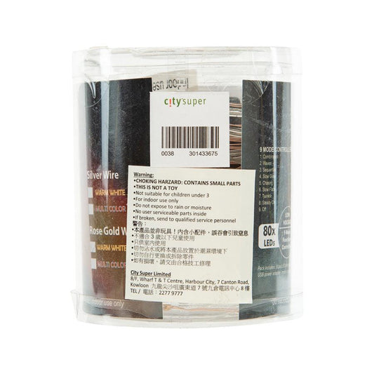 TD A/O 80LED Dewdrop 8M Warm Wht Rose GD - LOG-ON