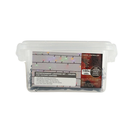 TD A/O Light Chain 100LED 8M Multi Color - LOG-ON