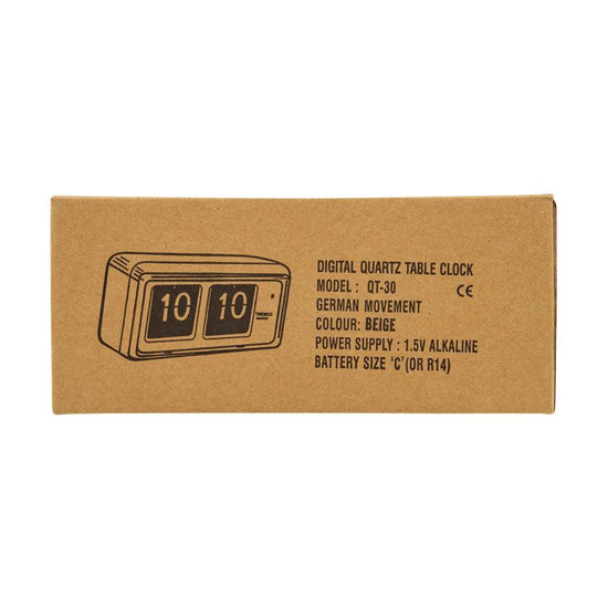 TWEMCO Flip Clock QT-30 (Beige) - LOG-ON