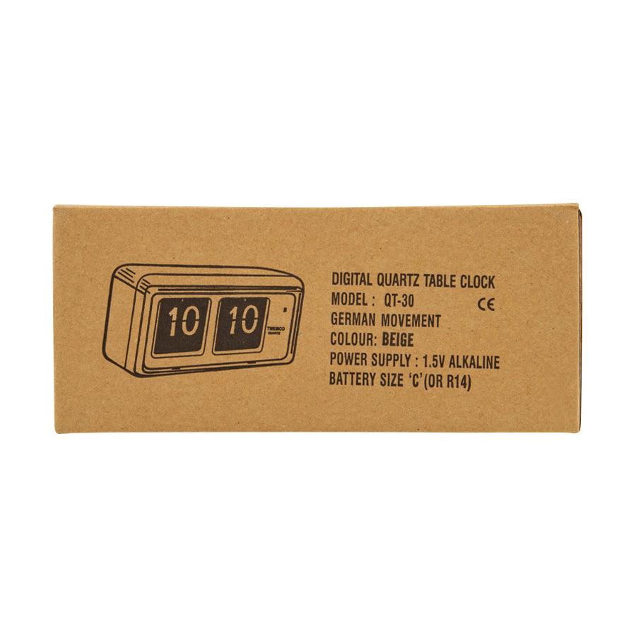 TWEMCO Flip Clock QT-30 (Beige) - LOG-ON
