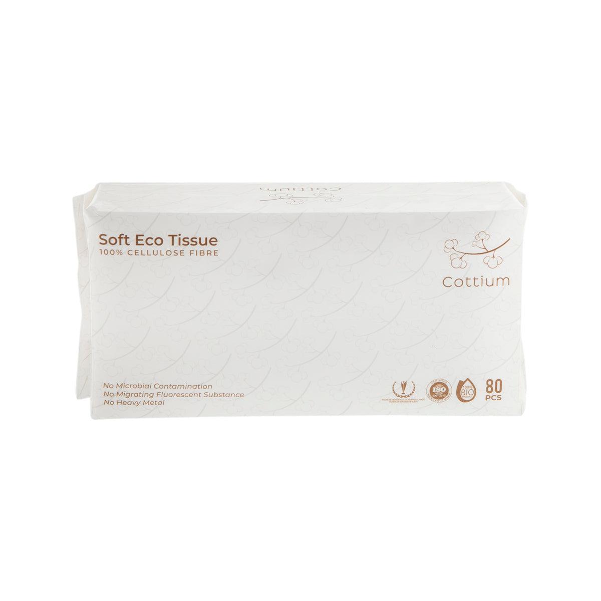 COTTIUM Soft Eco Tissue (80pcs)  (80pcs) - LOG-ON