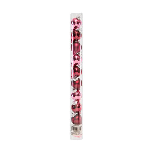 INGE Glass Mini Shapes Ornament, Berry Kiss, 3-5 cm, 8-10 Pcs - LOG-ON