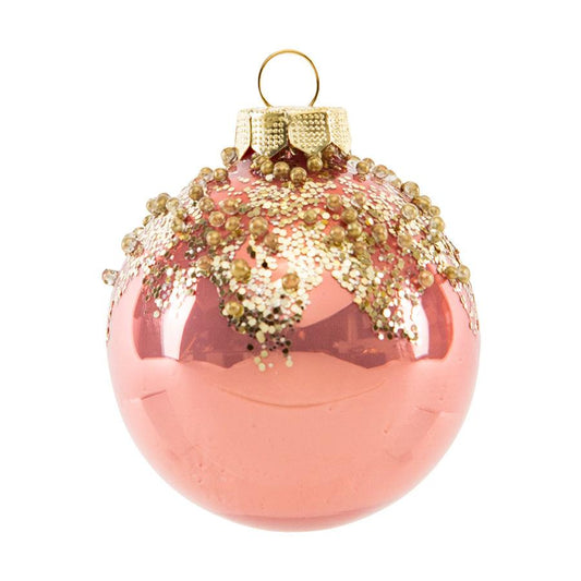 INGE Glass Ornament Ball, Vivid Pink, 8 cm - LOG-ON