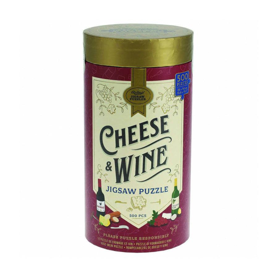 CHRONICLE BOOKS Jigsaw Puz 500pc Cheese + Wine - LOG-ON