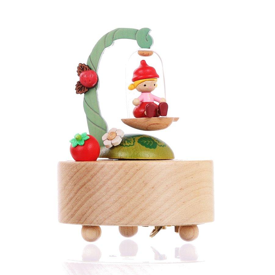 WOODERFUL LIFE Mini-Music Go Round-Fairy on Swing - LOG-ON