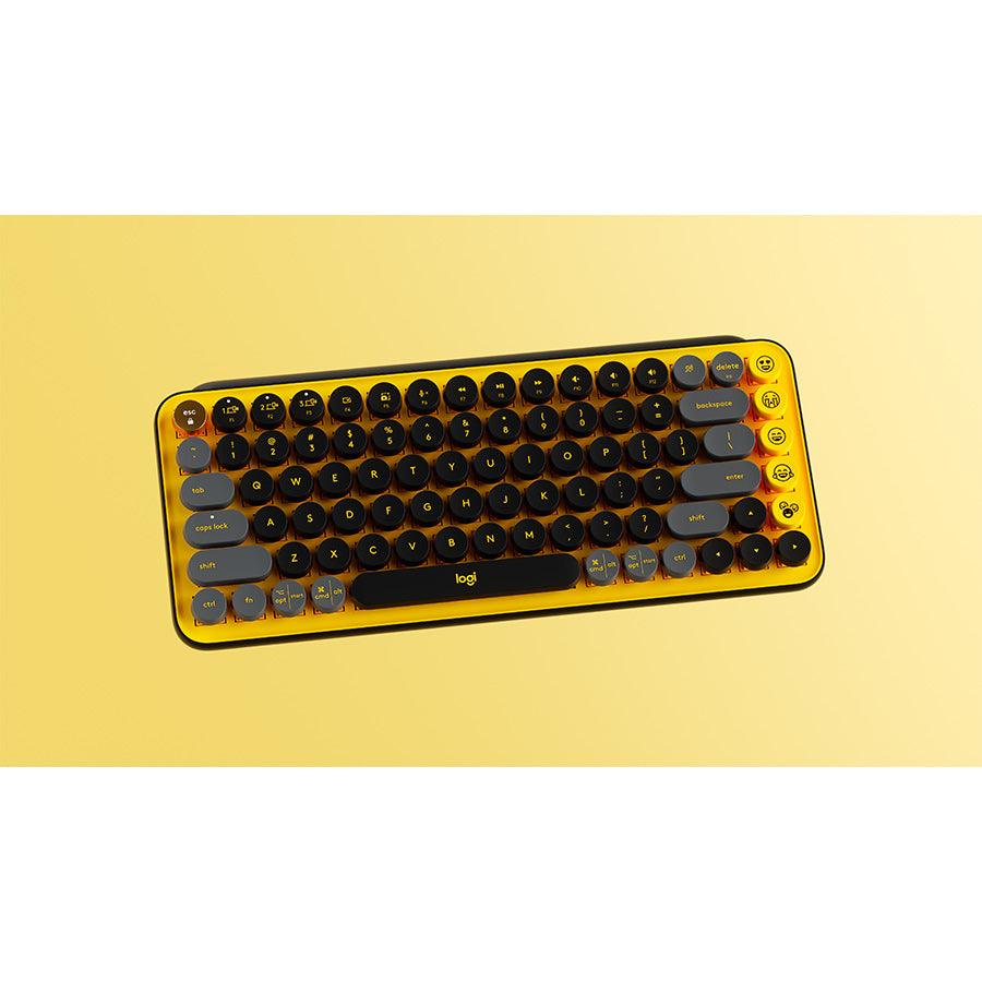 LOGITECH Pop Keys Wireless Keyboard Blast Yellow - LOG-ON