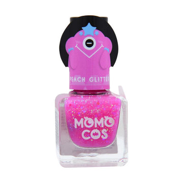 BEAUTY WORLD MOMO COS Peel Off Manicure - Peach Glitter (6mL) - LOG-ON