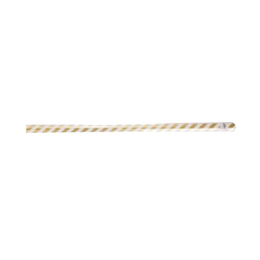 YUCCA Roll Wrapping Paper - Stripe Gold/White 50X95cm - LOG-ON