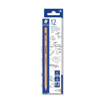 STAEDTLER Natural Wood Pencil 12 pcs Set - LOG-ON