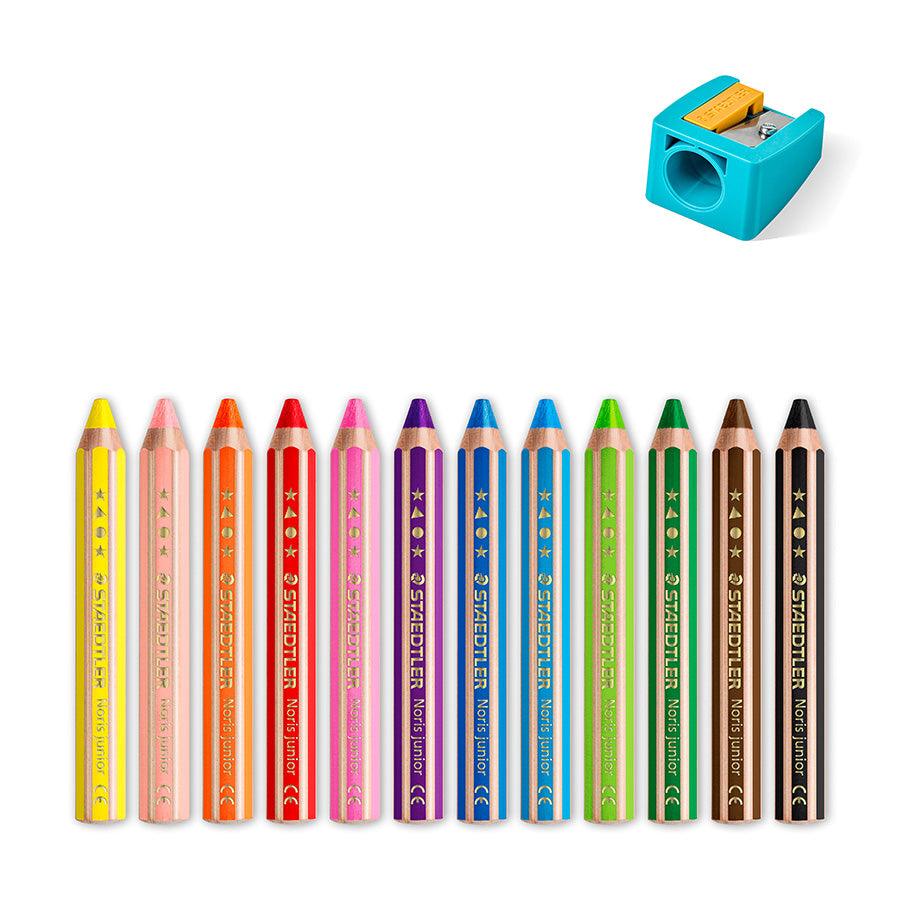 STAEDTLER Noris Junior 3-in-1 Color Pencil 12 Color 9.5mm - LOG-ON