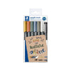 STAEDTLER Metallic Brush 6+1 Pigment Liner - LOG-ON