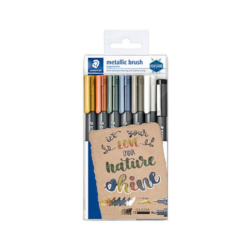 STAEDTLER Metallic Brush 6+1 Pigment Liner - LOG-ON