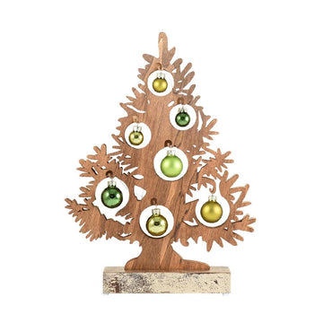 INGE Led Tree W/ Glassball,Woodland 34cm - LOG-ON