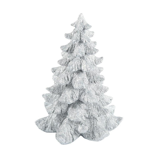 INGE Polyresin Deco Tree Silver 21cm - LOG-ON