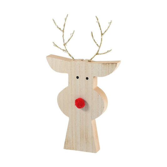 INGE Reindeer With Led Antler 29.5cm - LOG-ON