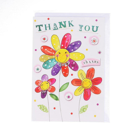 PICCADILLY THANK YOU CARD - FLOWER - LOG-ON