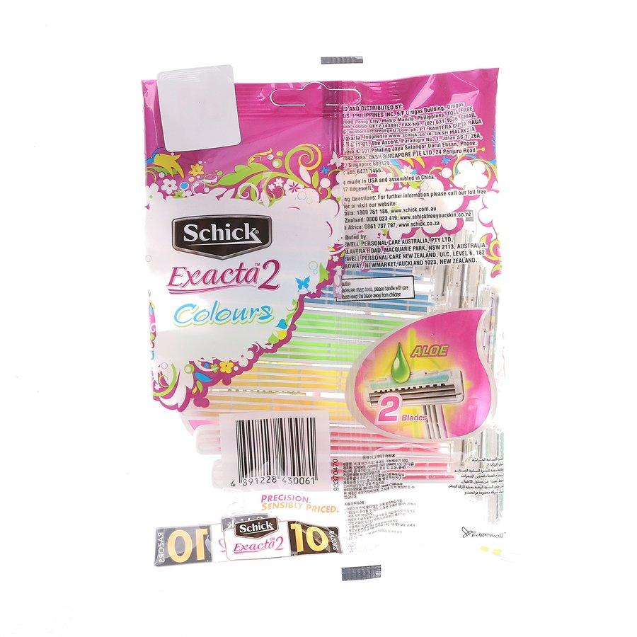 SCHICK Exacta 2 Disposable Razor 10s - Pink - LOG-ON