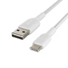 BELKIN Braided USB-A to USB-C 2M Cable White - LOG-ON