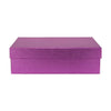 YUCCA Metallic Retangular Box Purple 395X300X120mm - LOG-ON