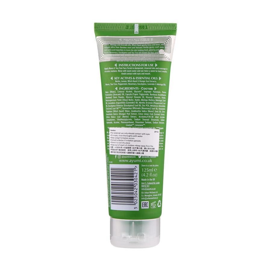 AYUMI NATURALS Ayumi Neem & Tea Tree Face Scrub (125mL) - LOG-ON