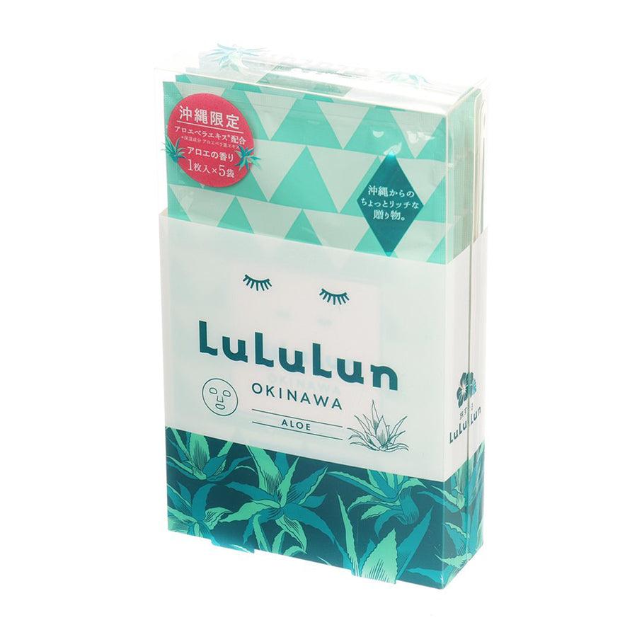 LULULUN Premium Face Mask Okinawa Aloe 5 sheets (150ml) - LOG-ON