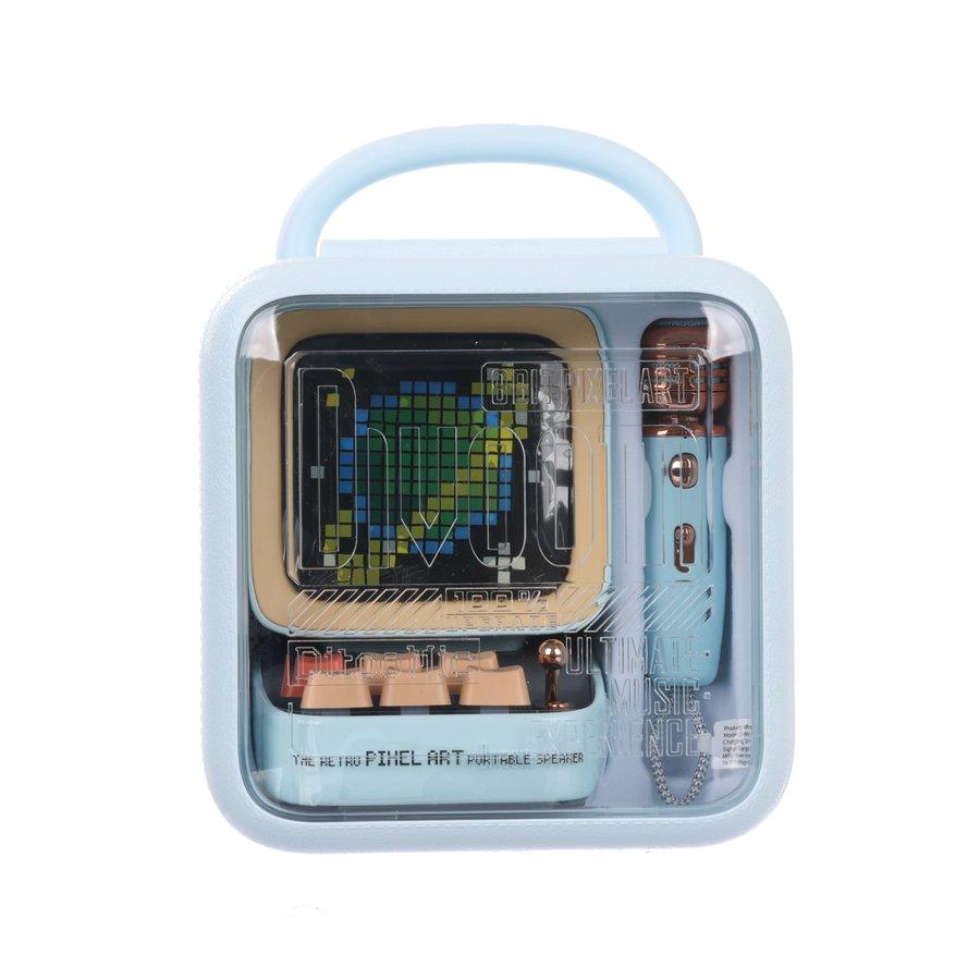 DIVOOM Ditoo Mic Pixel Art Speaker With Microphone Blue - LOG-ON