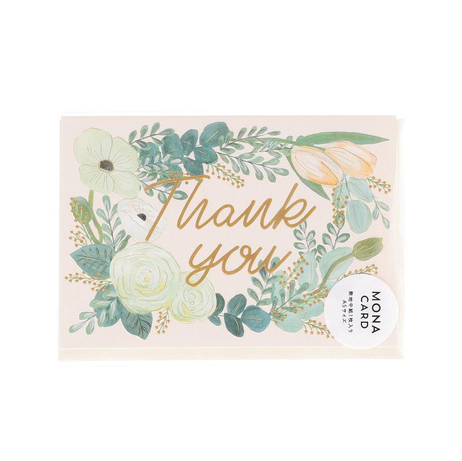 GREETING LIFE Thank You Card Mona Bouquet - Cream (20g) - LOG-ON