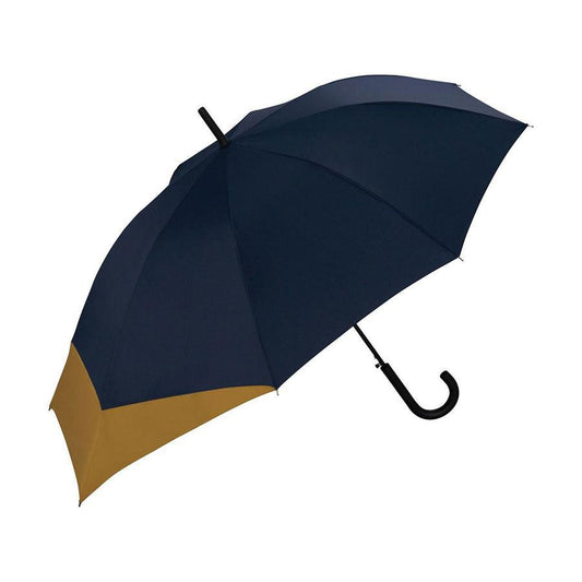 W.P.C. Back Protect Umbrella Navy X Camel (480g) - LOG-ON