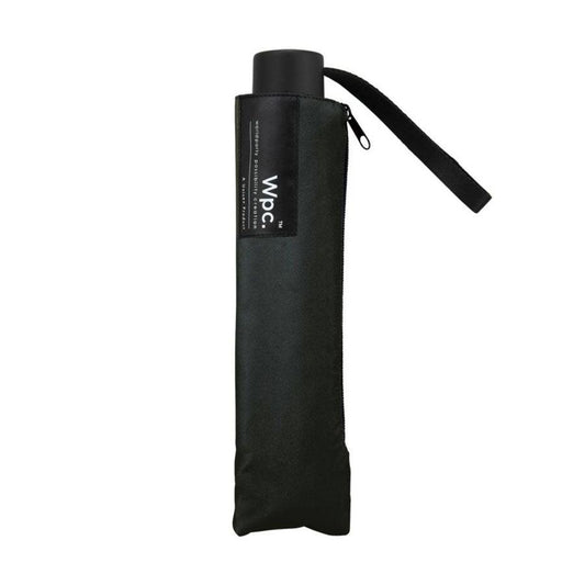 W.P.C. Wind Resistance Folding Umbrella Black (350g) - LOG-ON