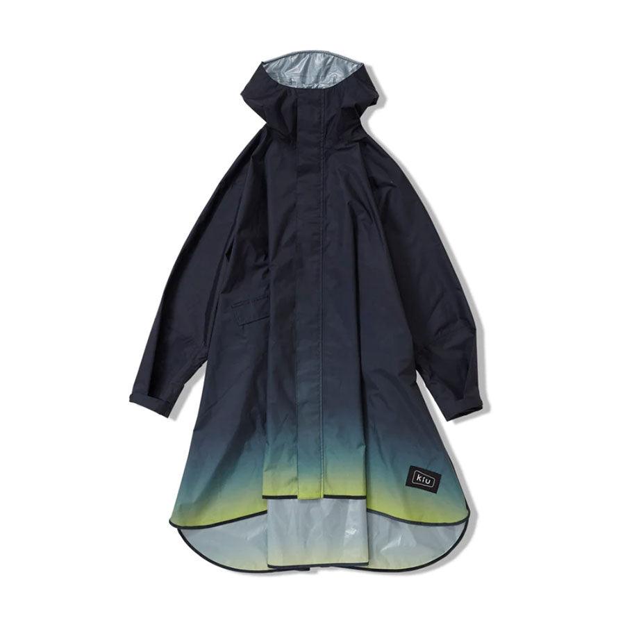 KIU Kiu New Standard Rain Poncho Gradation Navy 420g LOG ON